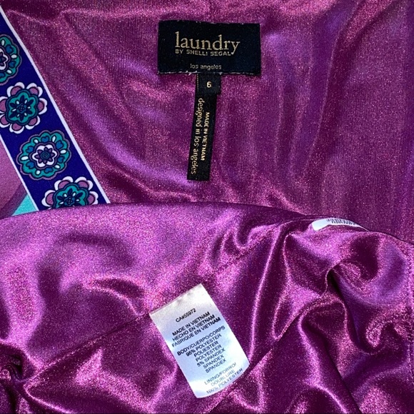 Laundry by Shelli Segal colorful dress Sz 6 - Picture 6 of 6